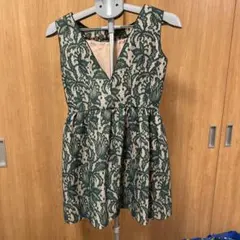 ZARA WOMAN ノースリーブワンピース S グリーン