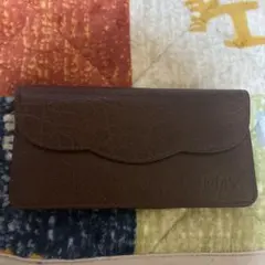 IBIZA ブラウン レザー 長財布 スカラップエッジのサムネイル
