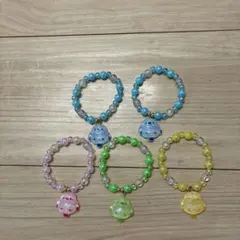 シマエナガチャームブレスレット5個セット