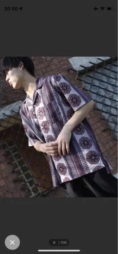柄シャツ　半袖のサムネイル