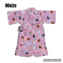 アンパンマン 90サイズ 甚平 ピンク