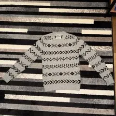 Topman グレー ブラック ニットセーター UK S