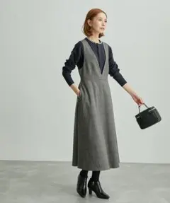 ロペピクニック ROPE' PICNIC フレアチェックジャンパースカート