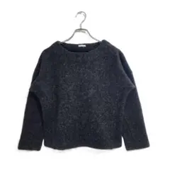 GU ニット セーター Lサイズ チャコールグレー 起毛風 あったか素材 秋冬