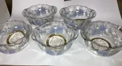 未使用品 PYREX パイレックス耐熱 食器 ガラス小鉢 イワキ 昭和レトロ