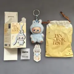 「D」POP MART PIN FOR LOVE 、ラブブ、ぬいぐるみペンダント