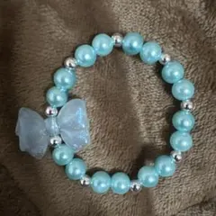 水色 ブレスレット 推し活 メンカラ ハンドメイド