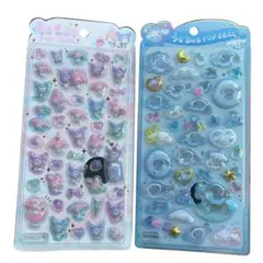 シナモンロール　マイメロディ　クロミ　ポップシール 2シートセット