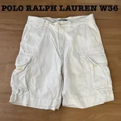 ポロ ラルフローレン カーゴショーツ ハーフパンツ アイボリー W36 古着のサムネイル