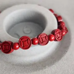 り*★様 シナバー 練り 天然石 ブレスレット 275d 朱砂 辰砂