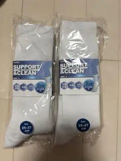 GUNZE SUPPORT & CLEAN ソックス 2足セット25-27cm