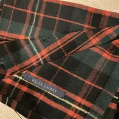 RALPH LAUREN 赤チェック柄ブランケット