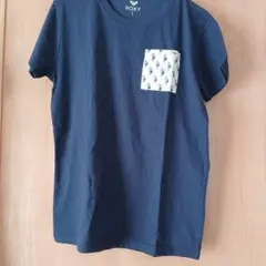 ROXY 半袖Tシャツ Lサイズ ポケット付き　紺色