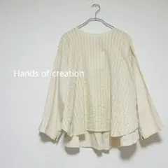 未使用Hands of creation リネン 麻 ブラウス カットソー