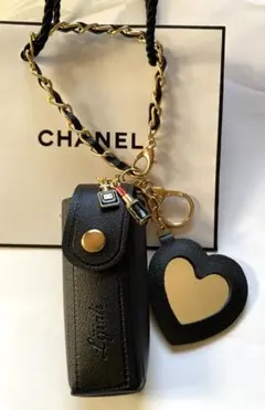 シャネルショッパー★リップケース&ミラー付バッグチャーム（キーホルダー）L-3
