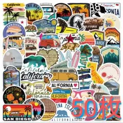 サーフィン ステッカー【50枚】ハワイアン　サーフビーチ カリフォルニア ビーチ