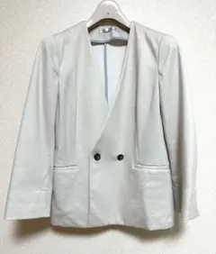 AOKI LES MUES 7号 グレーノーカラージャケット