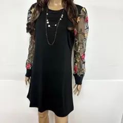 新品　大人気♡デザイン花柄ワンピースL