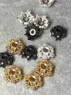 ☆*☆様 ZP298-1星の花座　金額パーツセット　銅ゴールドシルバーブラックコ