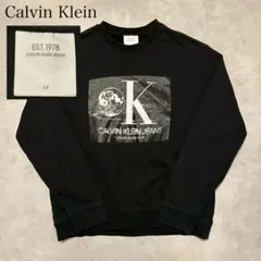 CALVIN KLEIN JEANS 黒 肉厚 スウェット Y2K DM1386