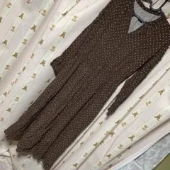 美品！サラサラリラックス ドット柄ワンピース