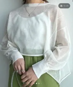★美品★　w closet　シアーショートプルオーバーのサムネイル