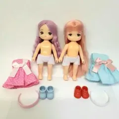 リカちゃんキャッスル ミキちゃん マキちゃん お人形教室 ドレス靴小物付き