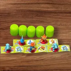 ポケモンチョコエッグ　旅立ちの３匹　5体　ワニノコヒノアラシミズゴロウヒコザル