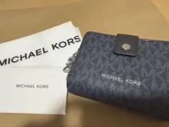 MICHAEL KORS ダークブルー キーケース カード 小銭入れ ミニ財布