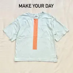 【MAKE YOUR DAY】メイクユアデイ カラバリライン半袖Tシャツのサムネイル