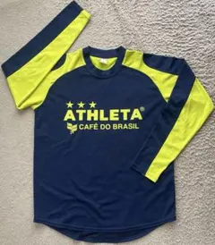 ATHLETA サッカー フットサル プラクティスシャツ 長袖 紺×黄 Mサイズのサムネイル