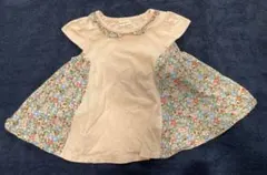 センス・オブ・ワンダー︎✿花柄トップス 90cm 半袖 フリル襟 春夏