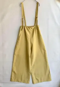 未使用　レイカズン　レディース　サロペット　マスタード　F サーカスパンツ　麻
