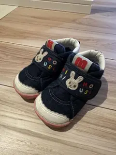 ミキハウス ネイビー ベビーシューズ 145