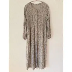 【GLOBALWORK】さらさらリラックススタイルアップワンピース　L　長袖