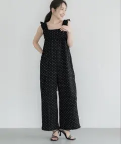 コカ　オールインワンサロペット　ドット柄