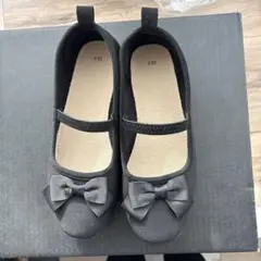 リボン付きブラックフォーマルシューズ 23.0cm