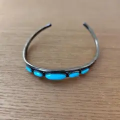 【最終価格】ターコイズ シルバー925 ブレスレット ナホバ バングル