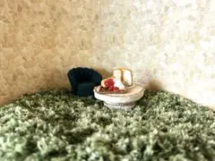 【ミニチュアスイーツ】バニラシフォンケーキセット～ストロベリーソース～