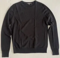【ユニクロ】美品⭐️ブラック⭐️Mサイズ⭐️エクストラファインメリノ長袖ニット
