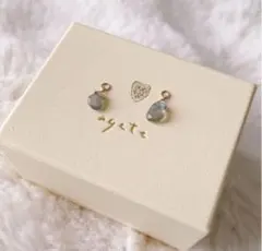 agete ラブラドライト ピアスチャーム　K10