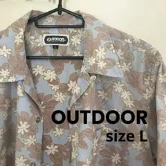 【超メルカリ市限定価格】美品　OUTDOOR 花柄シャツ　アロハシャツ　Lのサムネイル