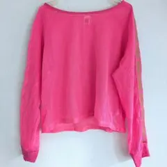 ZUMBA メッシュクロップド ロングスリーブ ネオンピンク 蛍光 ズンバ