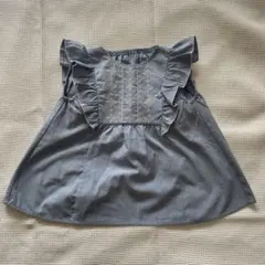 グレー フリル付きチュニック