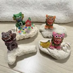 シーサー 魔除け 厄除け 御守り 沖縄 置物 花シーサー 陶器 素焼き