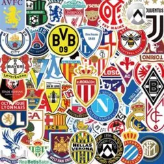 サッカークラブのクレストステッカーPVC防水ステッカー 50枚セット