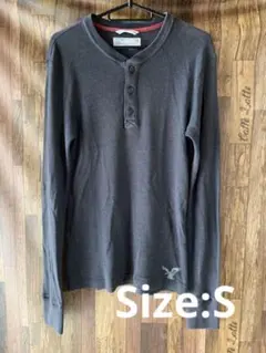 US古着サーマル、ヘンリーシャツ S【American Eagle】