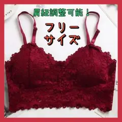 ブラトップ 赤 レース素材 チューブトップス カップ取り外し可能 赤