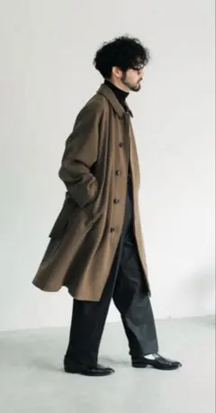LE エルイー Wool surge バルカラーコート ネイビー　サイズ2 LE エルイー Wool surge バルカラーコート ネイビー サイズ2 - メルカリ