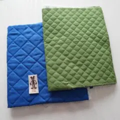 キルティング 2枚セット ブルー グリーン